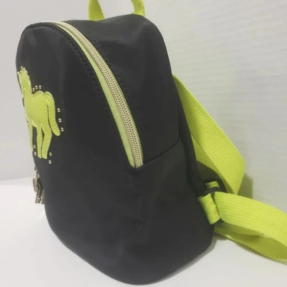 Girls Dream Control Unicorn Black/Neon Green Mini Backpack. - Picture 2 of 7